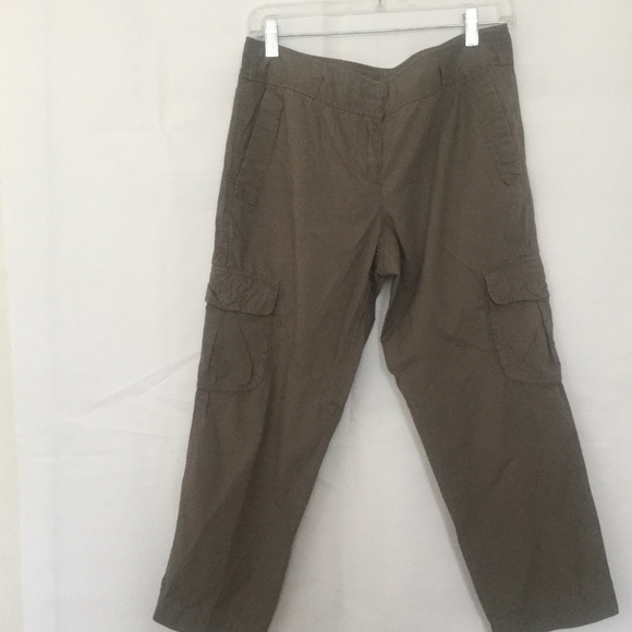 Loft Ann Taylor Ankle Cargo Pants Taupe Size 6P - Picture 2 of 7